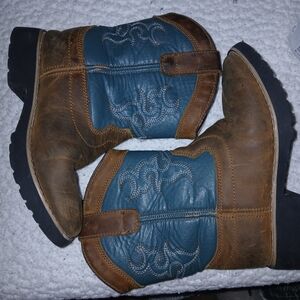 SOLD Kids Leather Water Resistant Western Boots